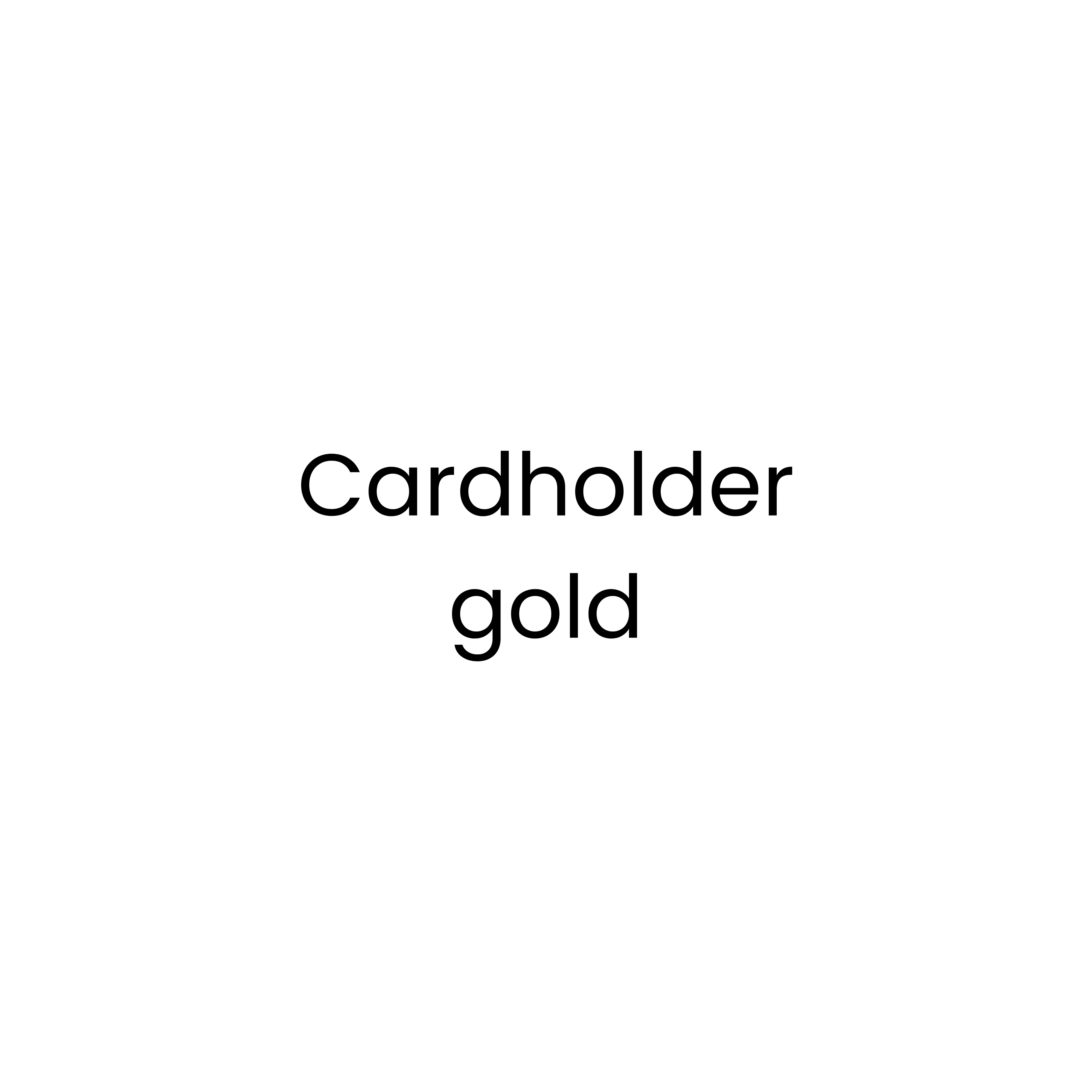 Cardholder Gold