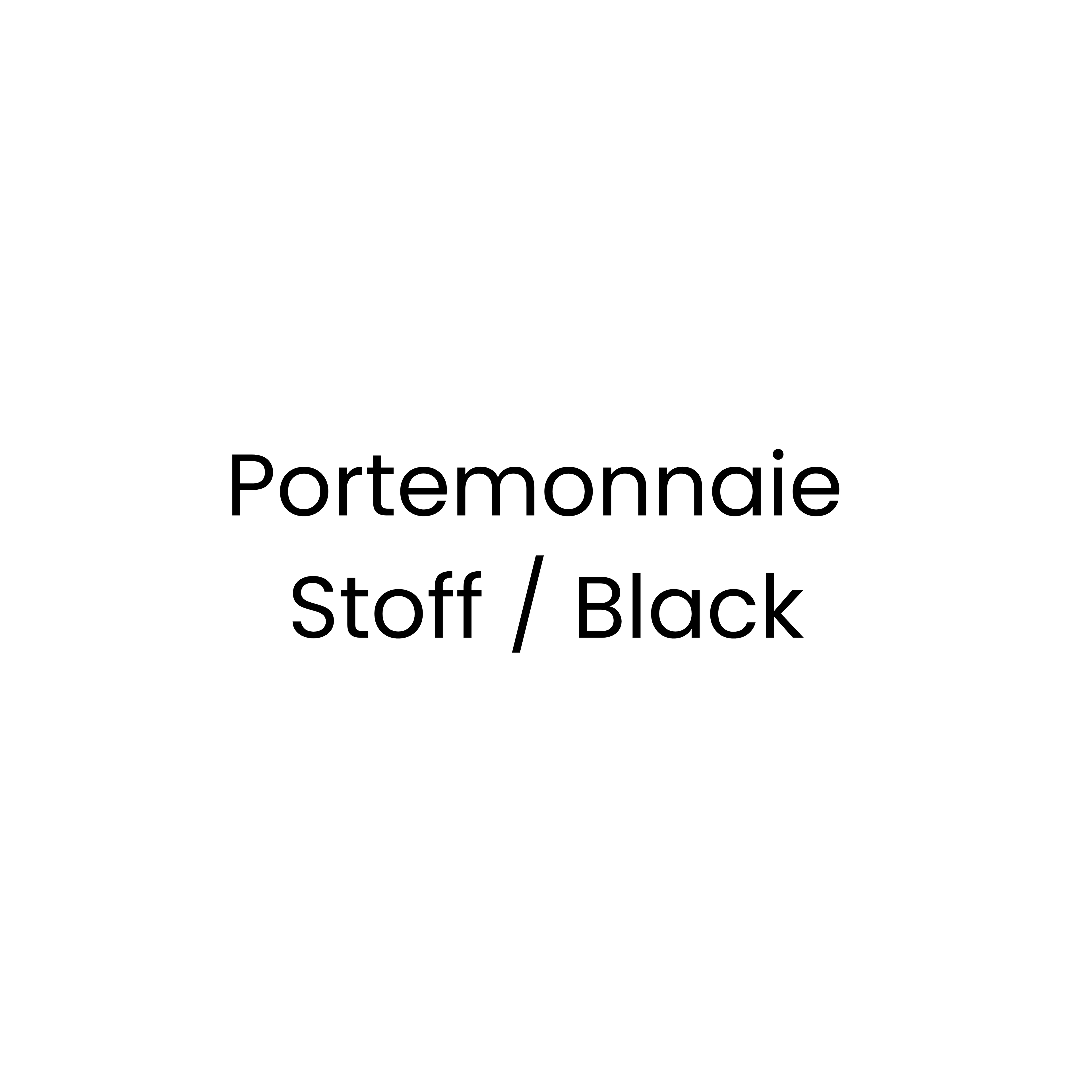Portemonnaie Stoff Black